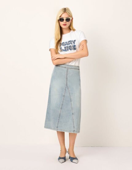 MARYLING Loose-Fit Embroidered Logo T-Shirt